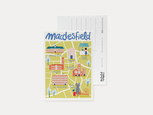 Macclesfield map postcard