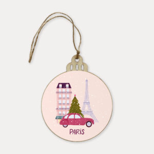 Paris Christmas ornament