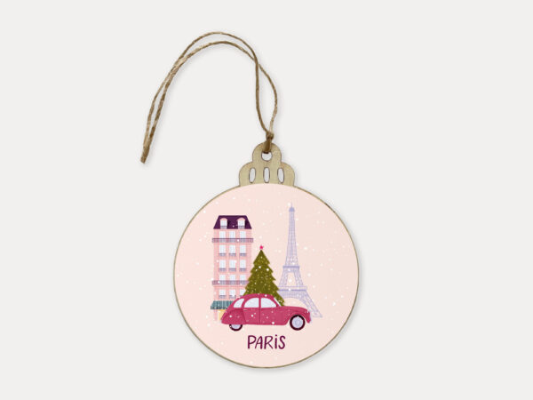 Paris Christmas ornament