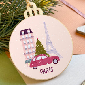 Paris Christmas ornament