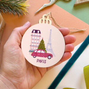 Paris Christmas ornament