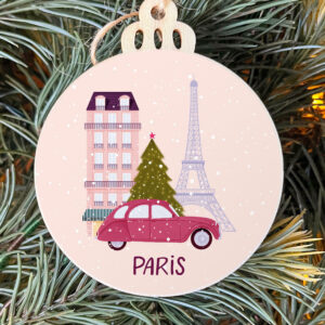 Paris Christmas ornament