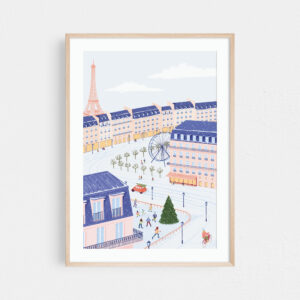 Paris Christmas print