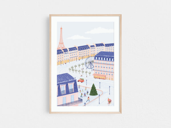 Paris Christmas print