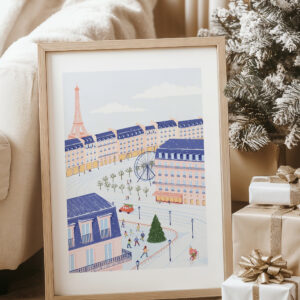 Paris Christmas print