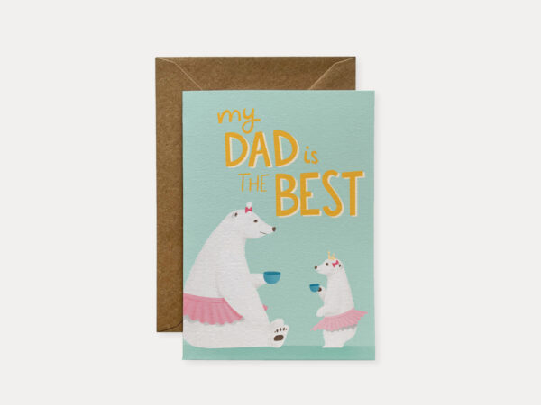 Polar bear Dad card