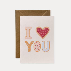 Valentines cookie card