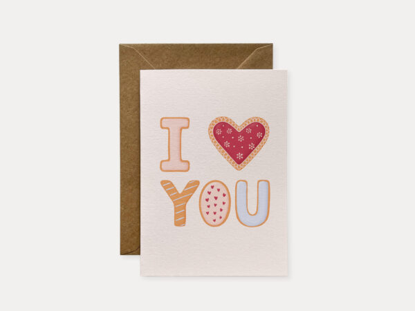 Valentines cookie card