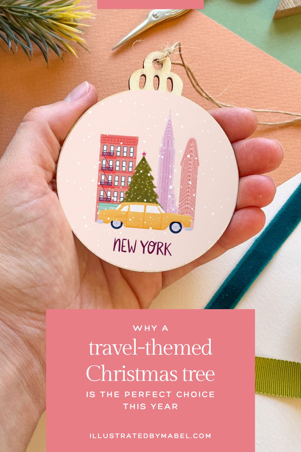 New York Travel Christmas ornament