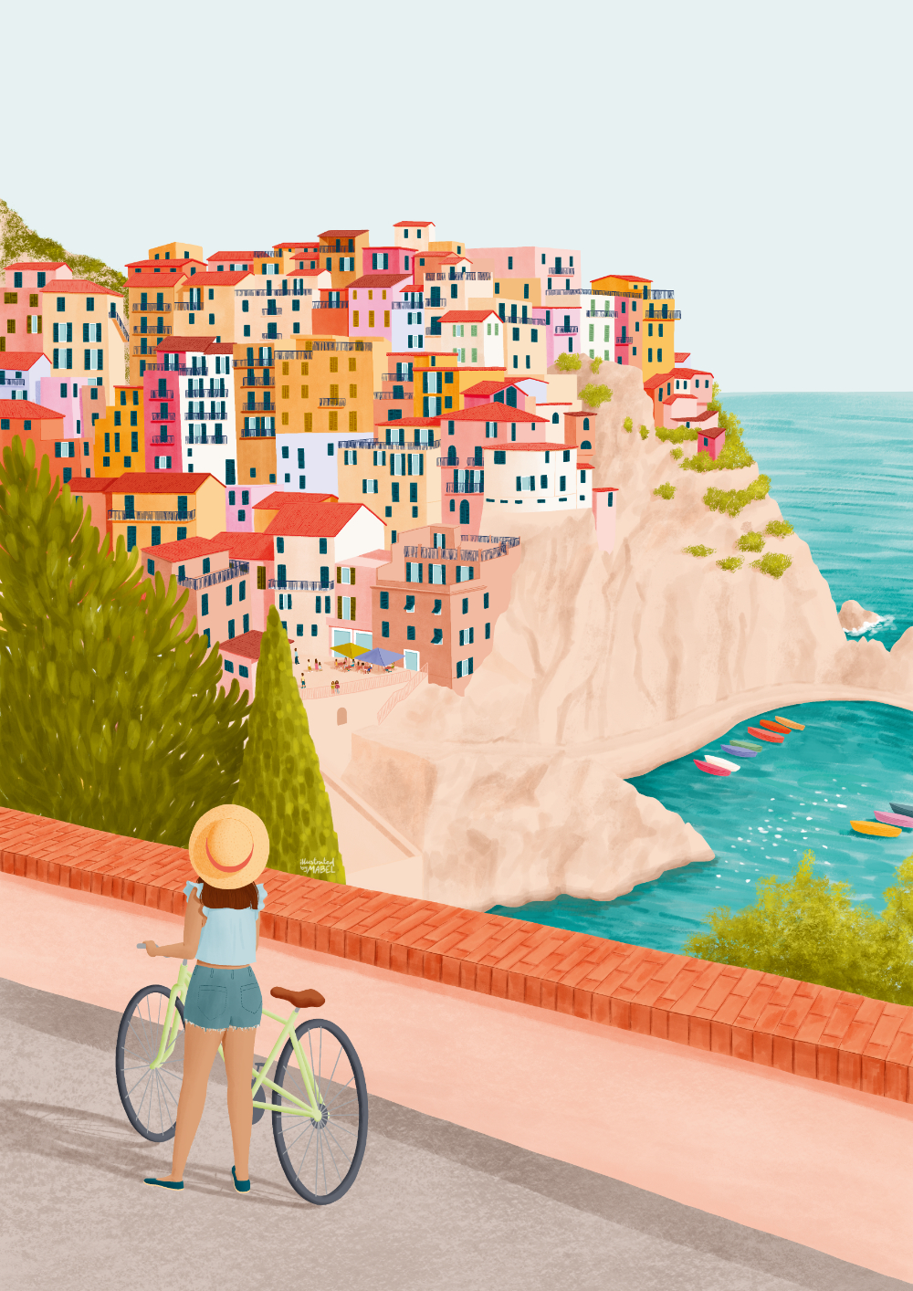 Cinque Terre illustration